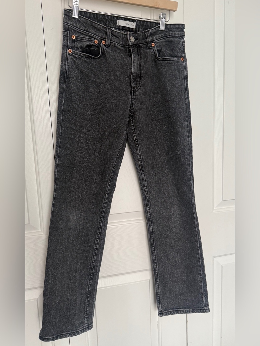 Mango Grey Straight Leg Jeans